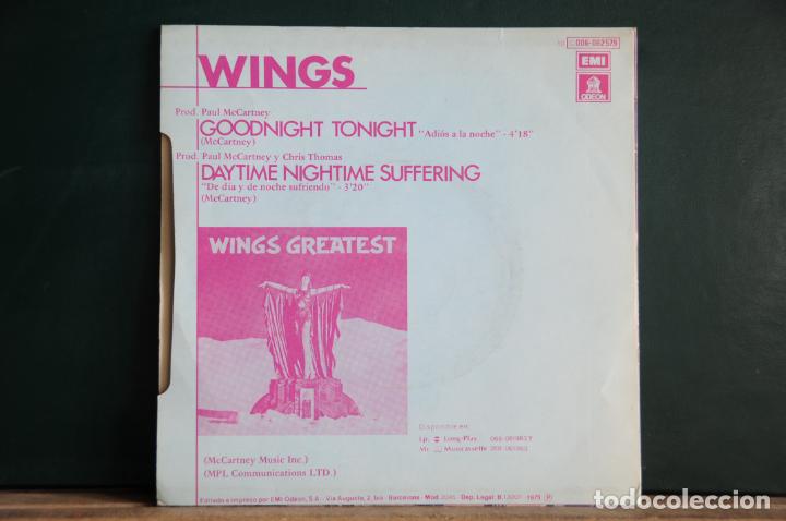 Discos de vinilo: WINGS Goodnight Tonight. EMI Single. 1979 - Foto 2