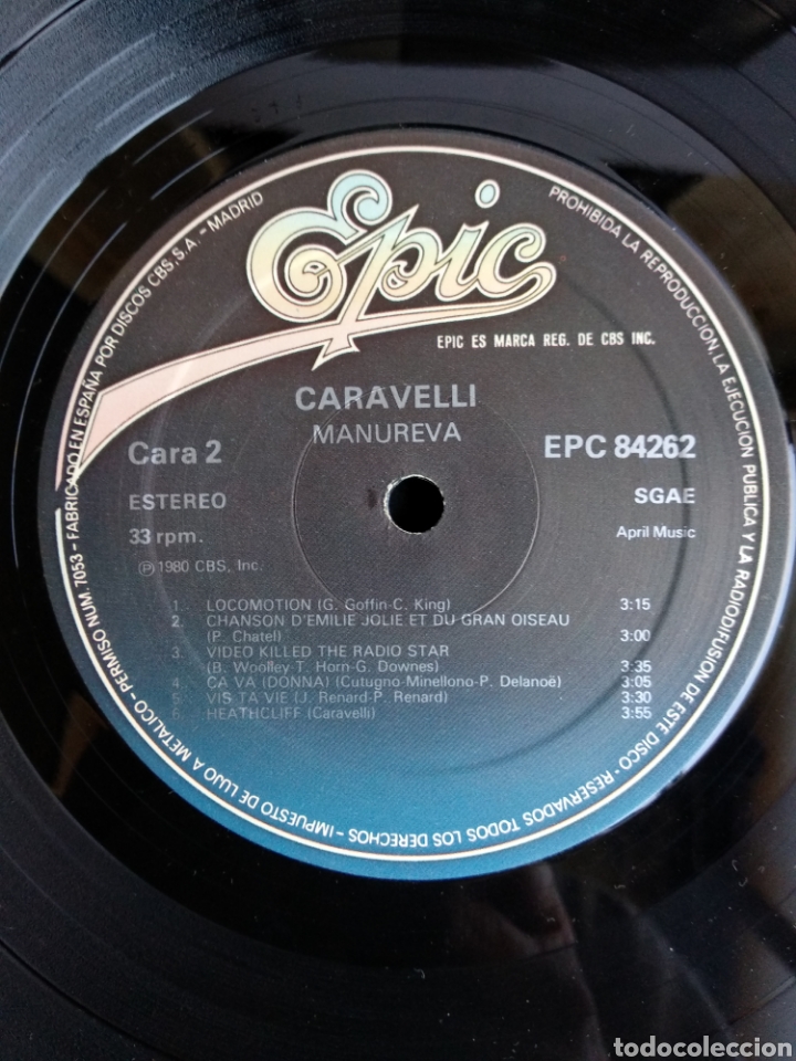 Discos de vinilo: *CARAVELLI, MANUREVA, EPIC, 1980. ESPA&Ntilde;A. A3 - Foto 3