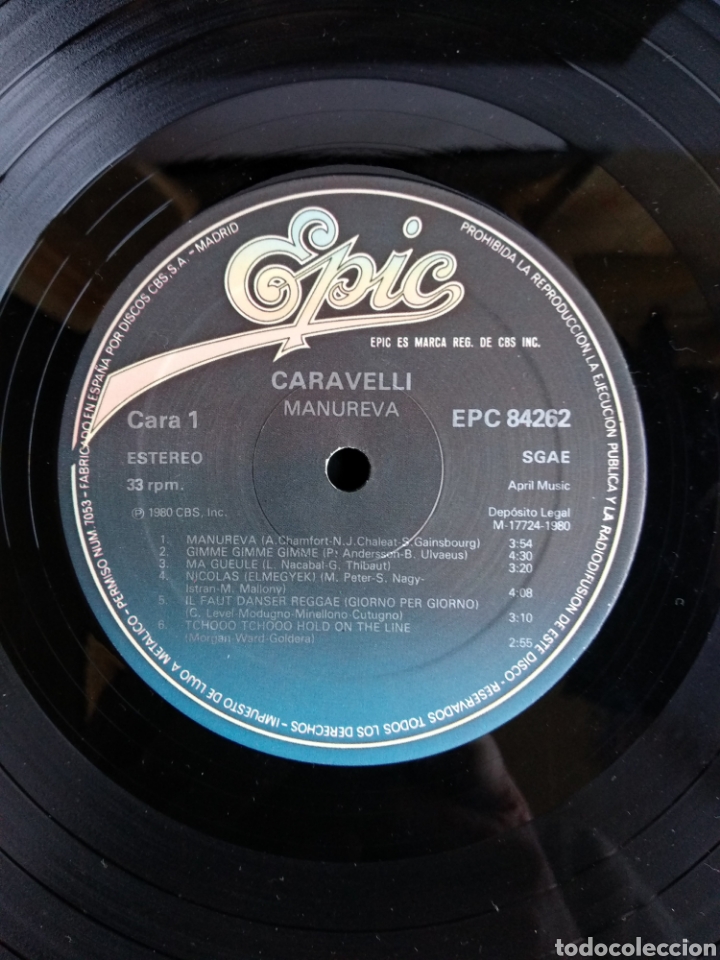 Discos de vinilo: *CARAVELLI, MANUREVA, EPIC, 1980. ESPA&Ntilde;A. A3 - Foto 4