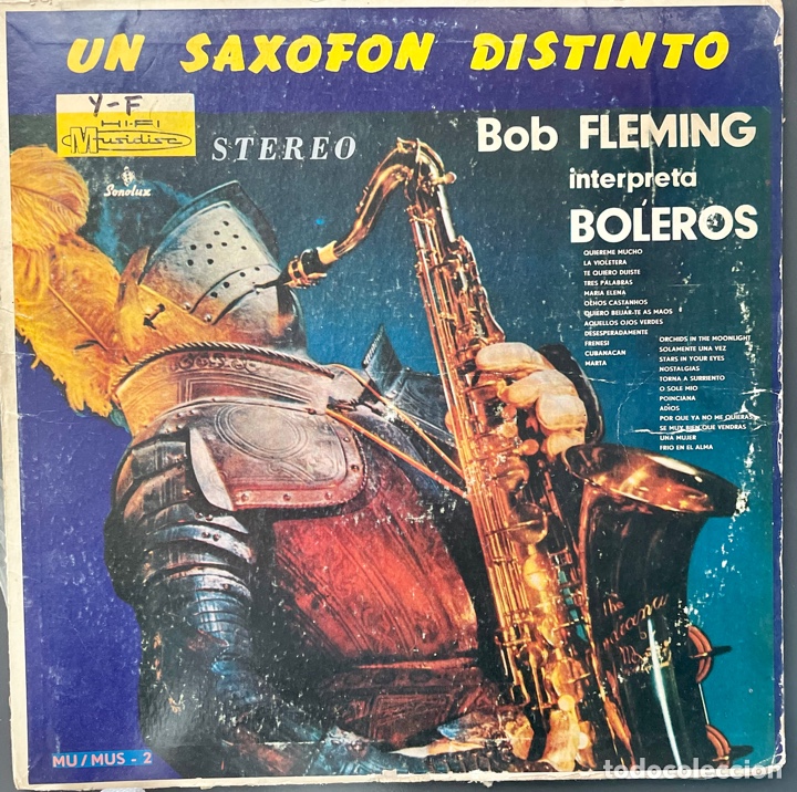 Discos de vinilo: LP UN SAXOF&Oacute;N DISTINTO - BOB FLEMING INTERPRETA BOLEROS - Foto 1