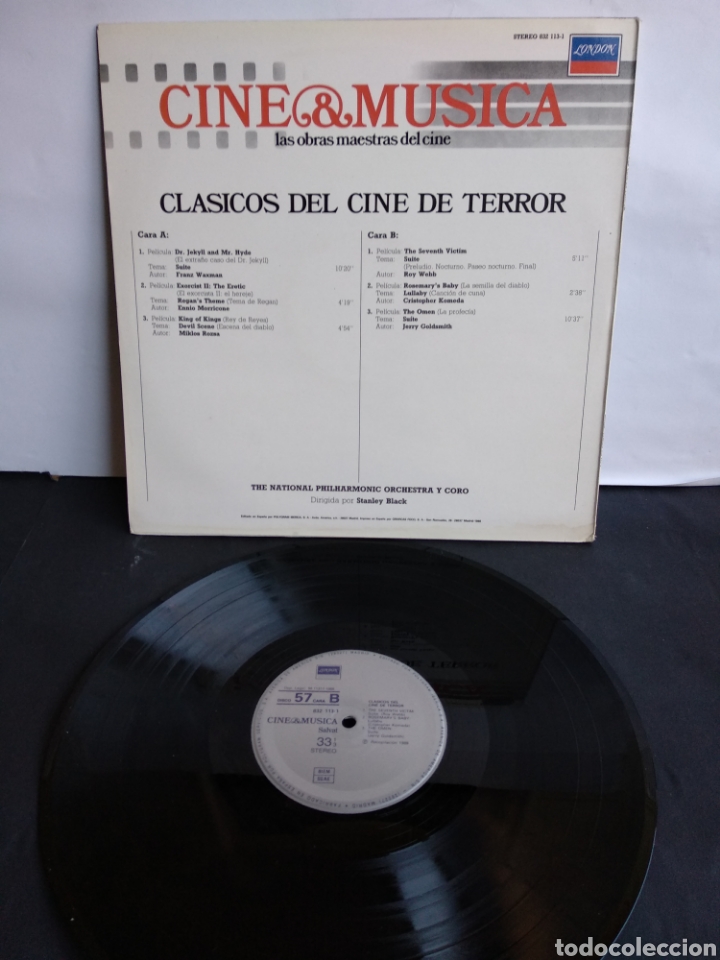 Discos de vinilo: *CLASICOS DEL CINE DE TERROR, POLIGRAM, 1988 A3 - Foto 2