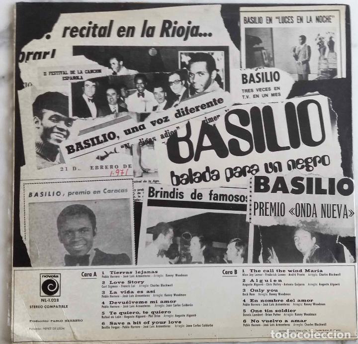 Discos de vinilo: BASILIO. LP NOVOLA ORIGINAL 1971 - Foto 2