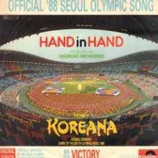 Discos de vinilo: HAND IN HAND - OFFICIAL '88 SEOUL OLYMPIC SONG - GIORGIO MORODER / MAXISINGLE POLYDOR 1988 RF-11865