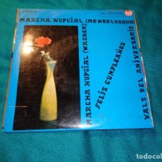 Discos de vinilo: MENDELSSOHN / WAGNER. MARCHA NUPCIALRCA VICTOR, 1965. Lote 313870713