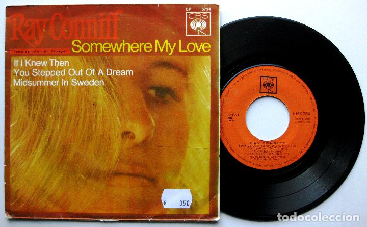 Discos de vinilo: Ray Conniff - Somewhere My Love - EP CBS 1966 BPY - Foto 1