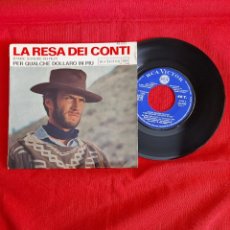 Discos de vinilo: ENNIO MORRICONE –LA RESA DEI CONTI SINGLE ESTA PROBADO 1966. Lote 313894108