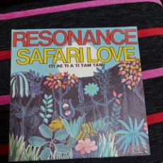 Discos de vinilo: RESONANCE - SAFARI LOVE + MOTO ROCK SINGLE ESTA PROBADO. Lote 313897463