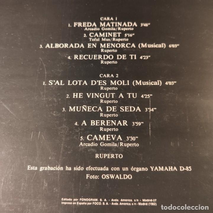 Discos de vinilo: RUPERTO - ALBORADA EN MENORCA (LP) 1982 [PERFECTE ESTAT] - Foto 3