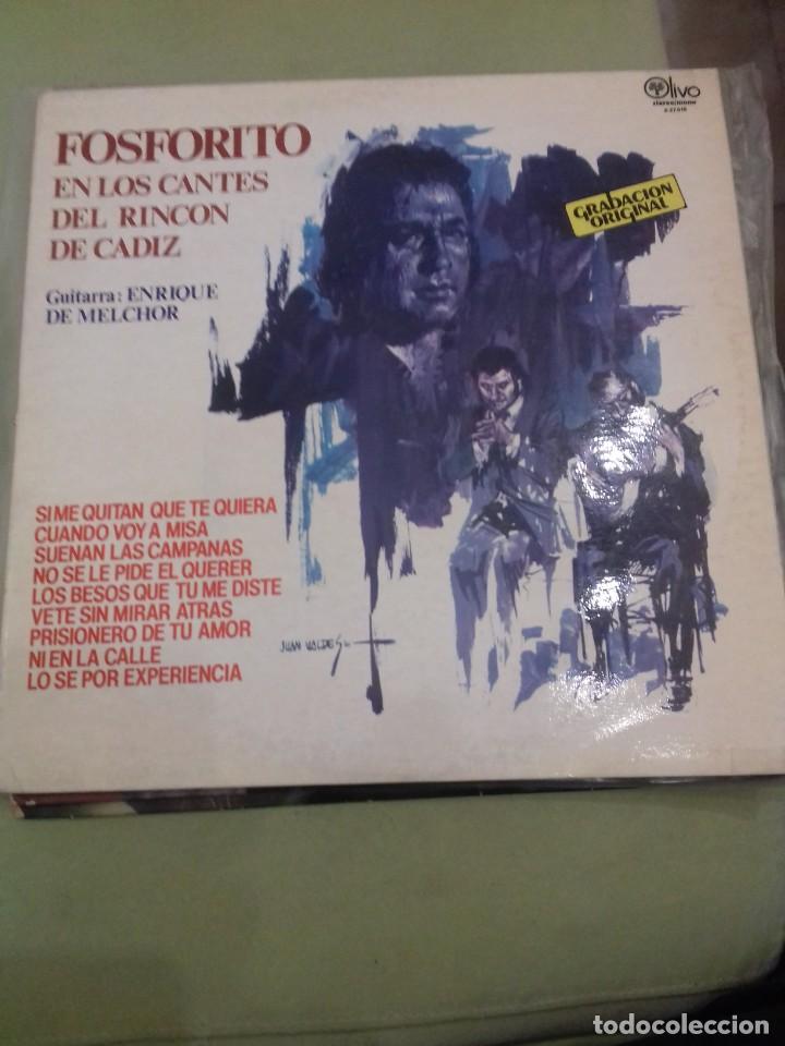 Discos de vinilo: Fosforito-EN LOS CANTES DEL RINCON DE CADIZ-GUITARRA ENRIQUE DE MELCHOR-1979