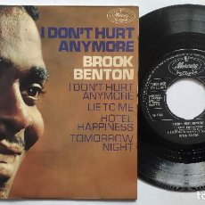 Discos de vinilo: BROOK BENTON - EP FRANCE - EX * I DON'T HURT ANYMORE / LIE TO ME / HOTEL HAPPINESS /TOMORROW TONIGHT. Lote 313932648