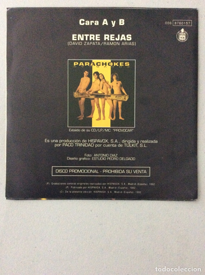 Discos de vinilo: Parachokes. Entre rejas. - Foto 2
