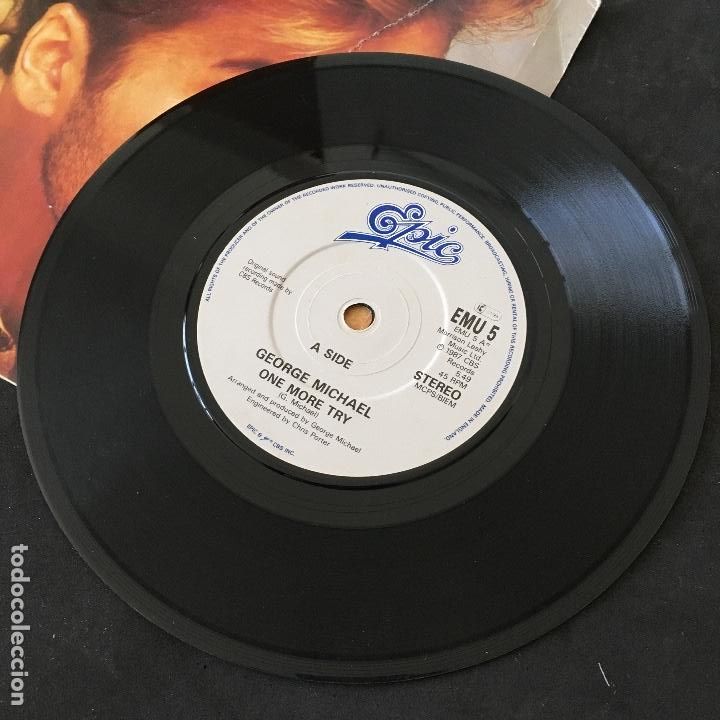 Discos de vinilo: VINILO SINGLE - GEORGE MICHAEL - ONE MORE TRY - EPIC 1987 - Foto 3