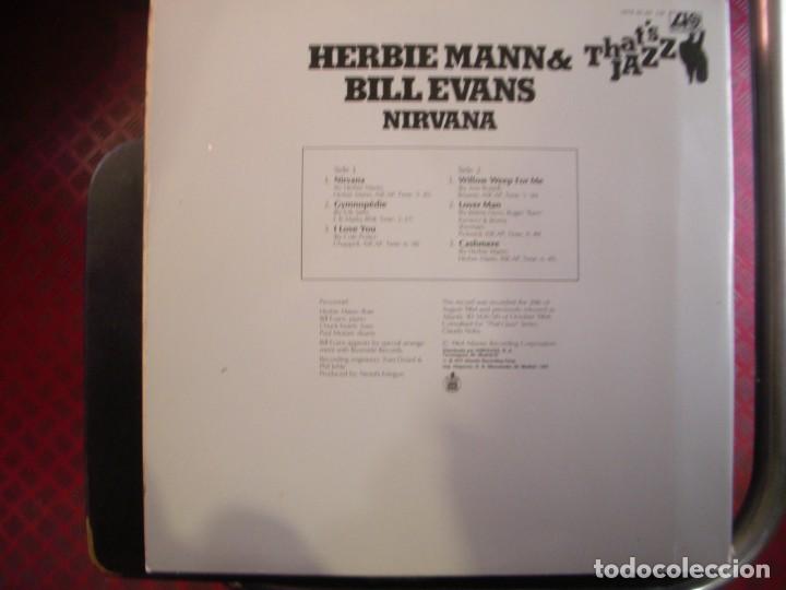 Discos de vinilo: HERBIE MANN & BILL EVANS- NIRVANA. LP. - Foto 2