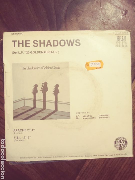 Discos de vinilo: Disco de vinilo The Shadows Apache - Foto 2