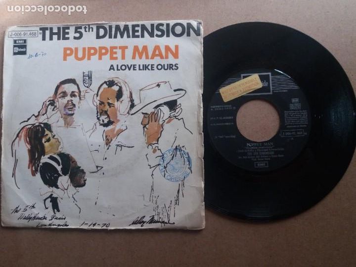 Discos de vinilo: THE 5TH DIMENSION / PUPPET MAN / SINGLE 7 PULGADAS - Foto 1