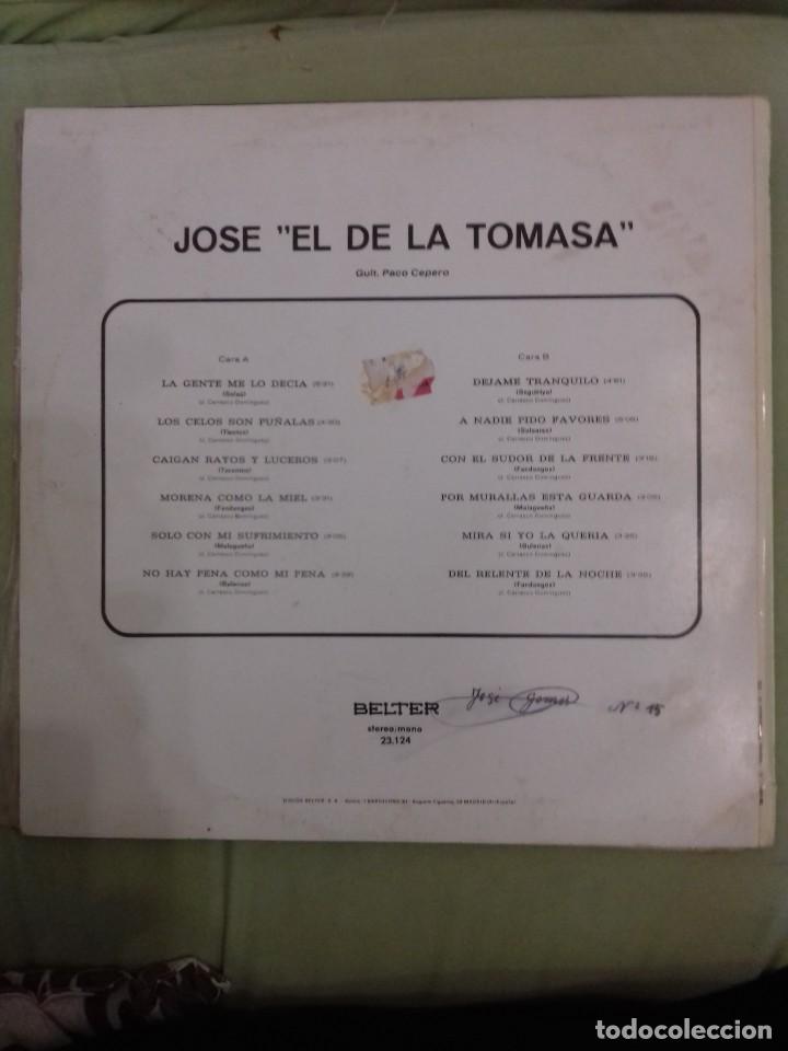 Discos de vinilo: JOS&Eacute; &rdquo;EL DE LA TOMASA&rdquo;-GUITARRA PACO CEPERO - Foto 2