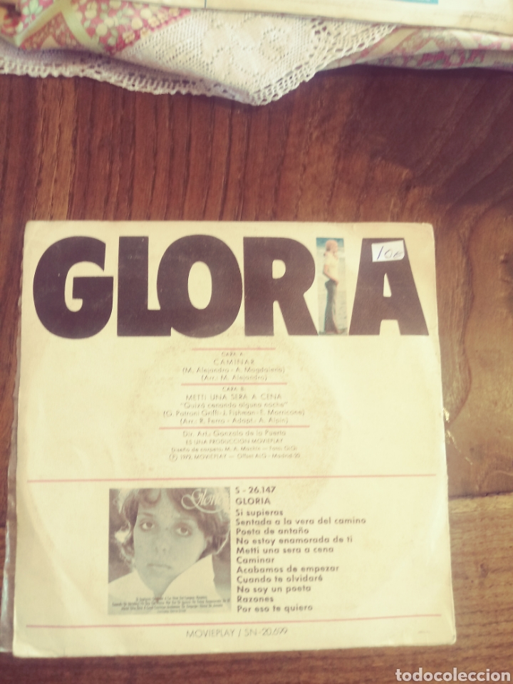 Discos de vinilo: Disco de vinilo Gloria &rdquo;Caminar&rdquo; - Foto 2