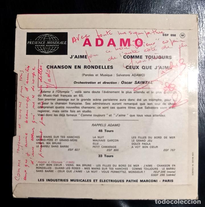 Discos de vinilo: SINGLE ADAMO - JAIME - EMI - Foto 2
