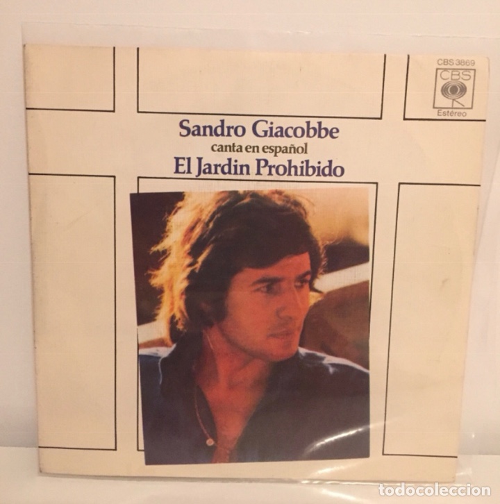 Disques de vinyle: SANDRO GIACOBBE-/CANTA EN ESPA&Ntilde;OL-/EL JARD&Iacute;N PROHIBIDO/SE&Ntilde;ORA MIA/SINGLE CBS 1975