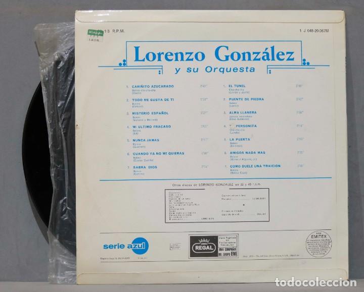 Discos de vinilo: LP. LORENZO GONZALEZ Y SU ORQUESTA - Foto 2