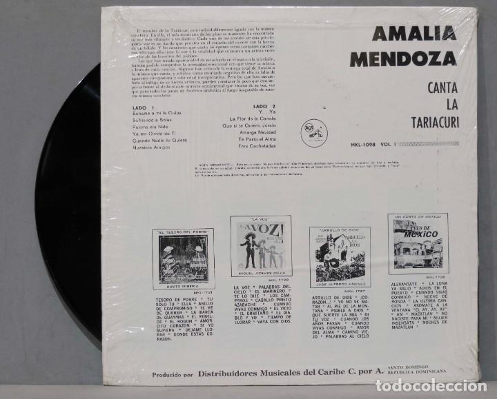 Discos de vinilo: LP. AMALIA MENDOZA. LA TARIACURI - Foto 2