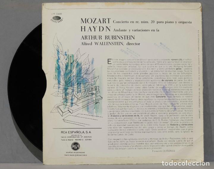 Discos de vinilo: LP. RUBINSTEIN. Mozart. Haynd - Foto 2
