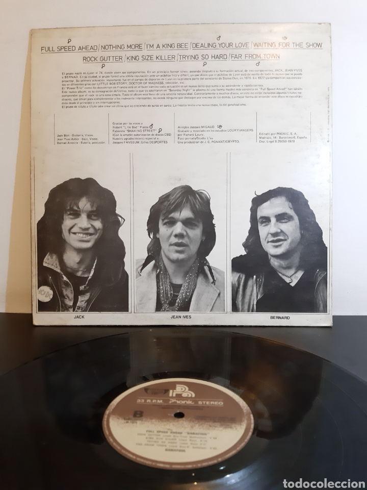 Discos de vinilo: *GANAFOULD. FULL SPEED AHEAD. SPAIN. - Foto 2