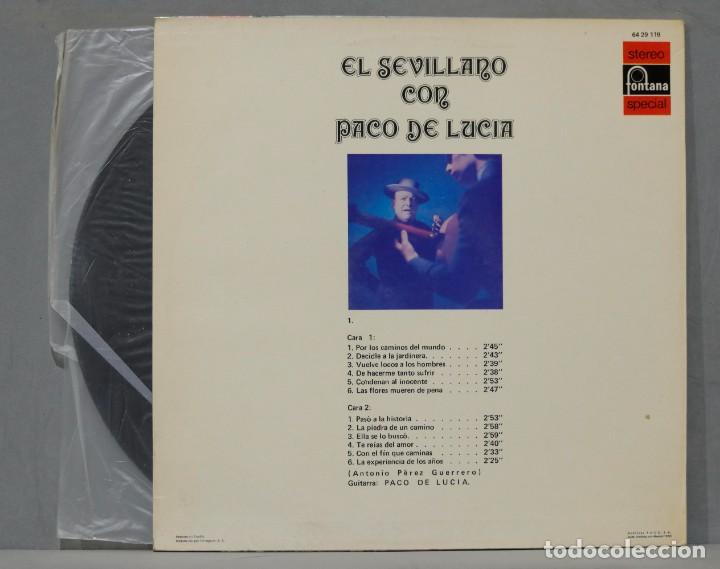 Discos de vinilo: LP. EL SEVILLANO CON PACO DE LUCIA - Foto 2