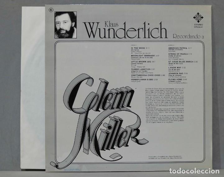 Discos de vinilo: LP. KLAUS WUNDERLICH RECORDANDO A GLENN MILLER - Foto 2