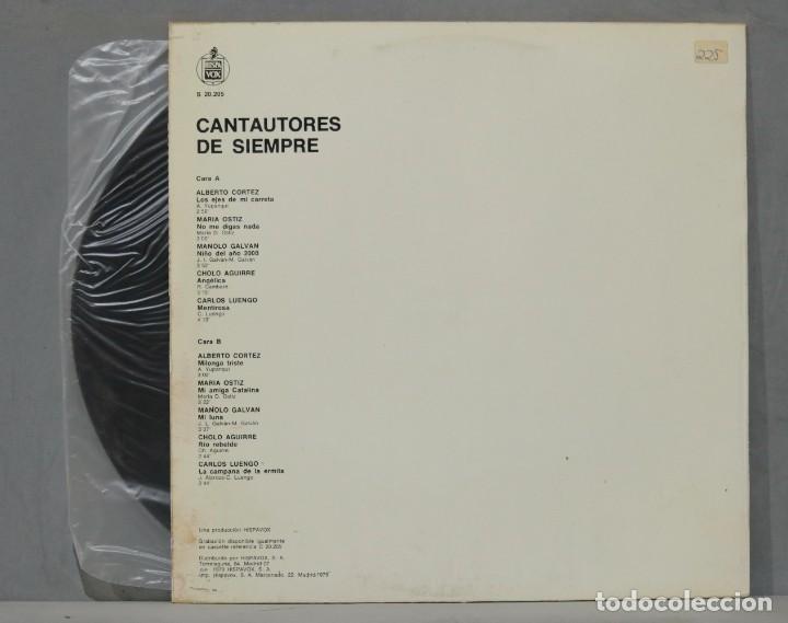 Discos de vinilo: LP. CANTAUTORES DE SIEMPRE - Foto 2