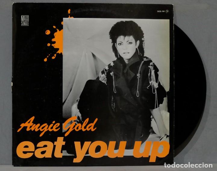 Discos de vinilo: MAXI SINGLE. ANGIE GOLD. EAT YOU UP - Foto 1