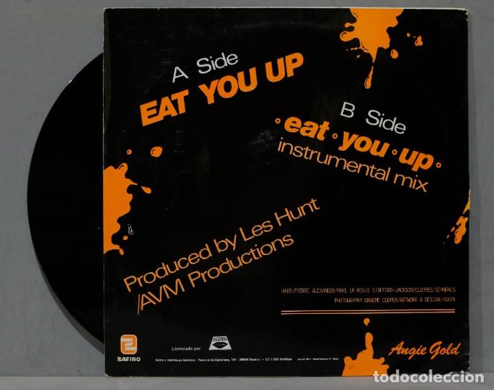 Discos de vinilo: MAXI SINGLE. ANGIE GOLD. EAT YOU UP - Foto 2