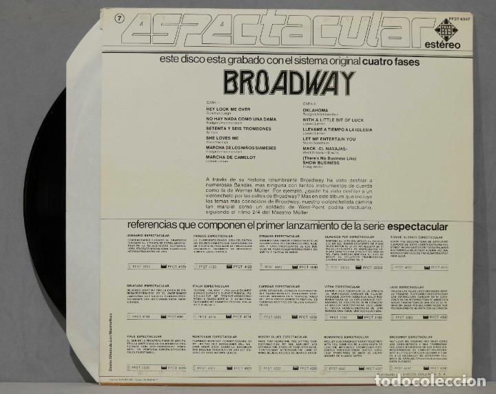 Discos de vinilo: LP. Werner M&uuml;ller Y Su Orquesta. Broadway - Foto 2