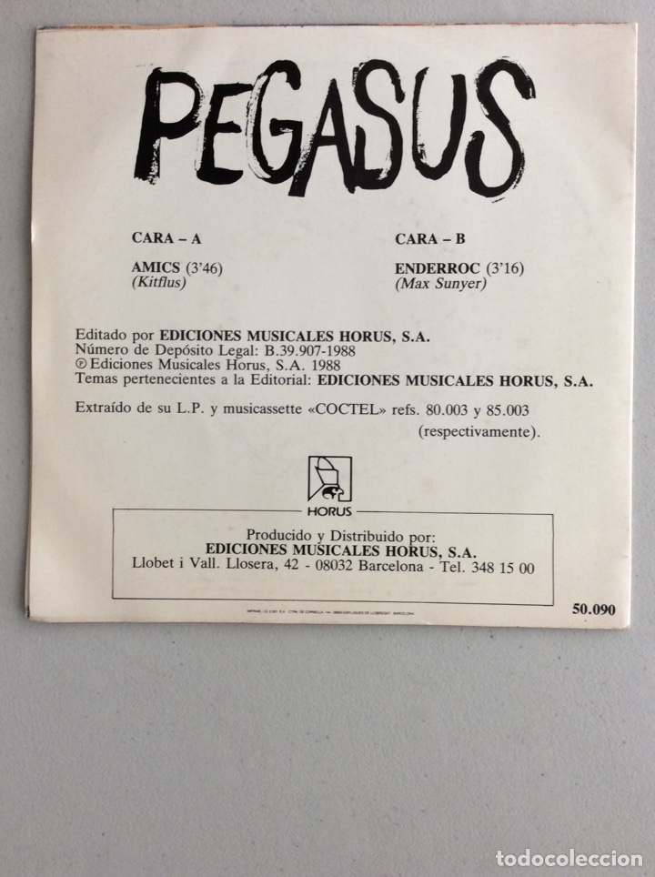 Discos de vinilo: Pegasus. Amics. Enderroc. - Foto 2