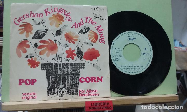 Discos de vinilo: Gershon Kingsley And The Moog. Pop Corn (Versi&oacute;n Original). Exit Records 1972 -- Single - Foto 1