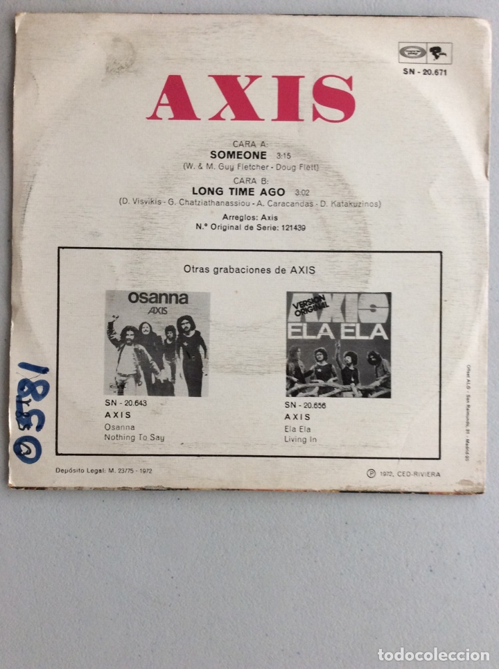 Discos de vinilo: Axis. Someone. Long time ago. - Foto 2