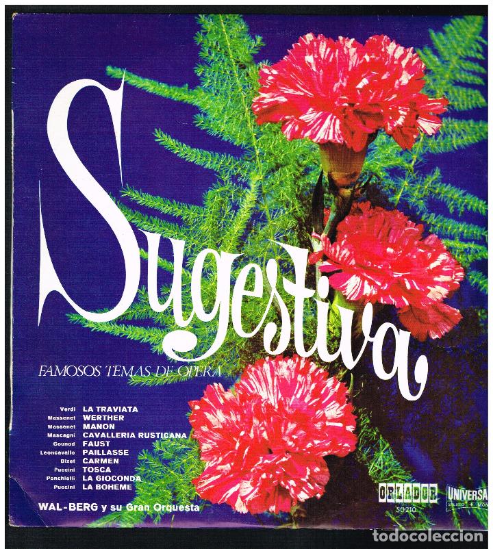 Discos de vinilo: WAL BERG - SUGESTIVA - LP 1970 - Foto 1