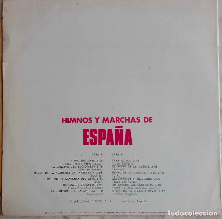 Discos de vinilo: HIMNOS Y MARCHAS DE ESPA&Ntilde;A, LP 1982 DISCOS DIAL - Foto 2