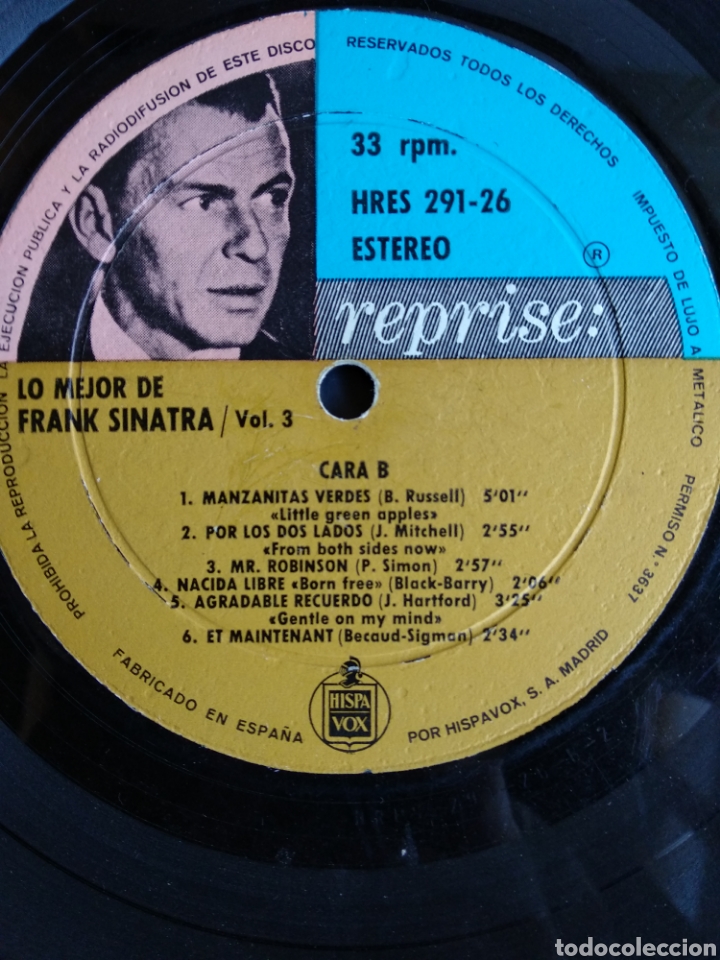 Discos de vinilo: *LO MEJOR DE FRANK SINATRA, HISPAVOX, 1970. LA.3 - Foto 3