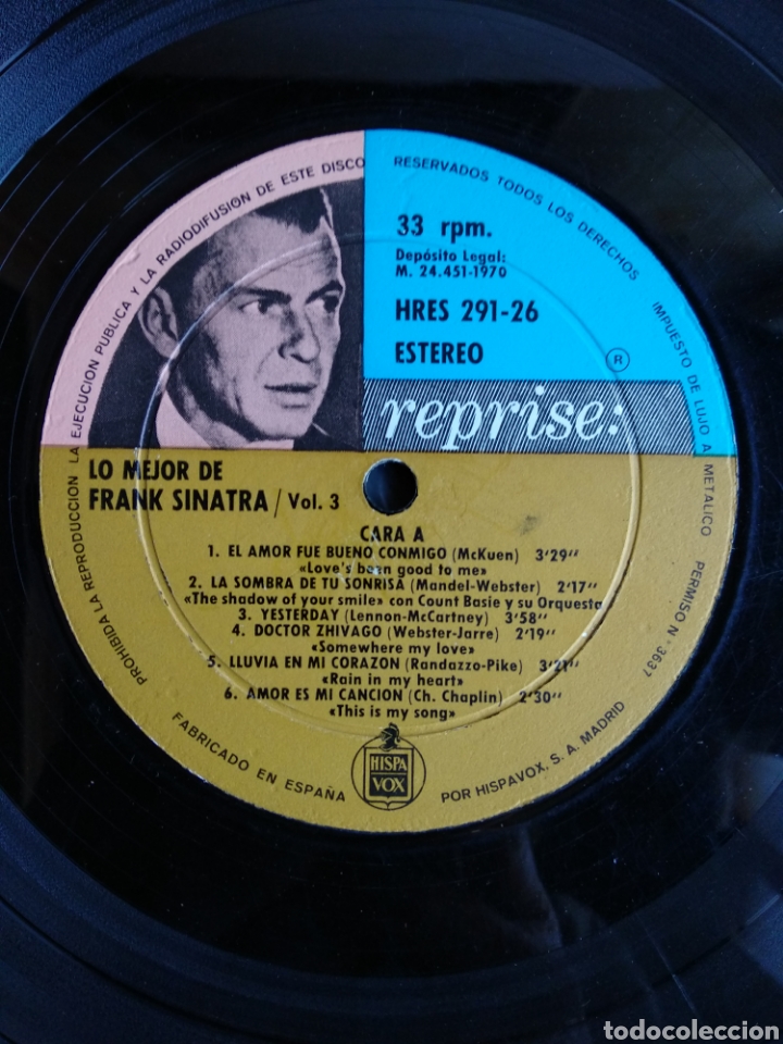 Discos de vinilo: *LO MEJOR DE FRANK SINATRA, HISPAVOX, 1970. LA.3 - Foto 4