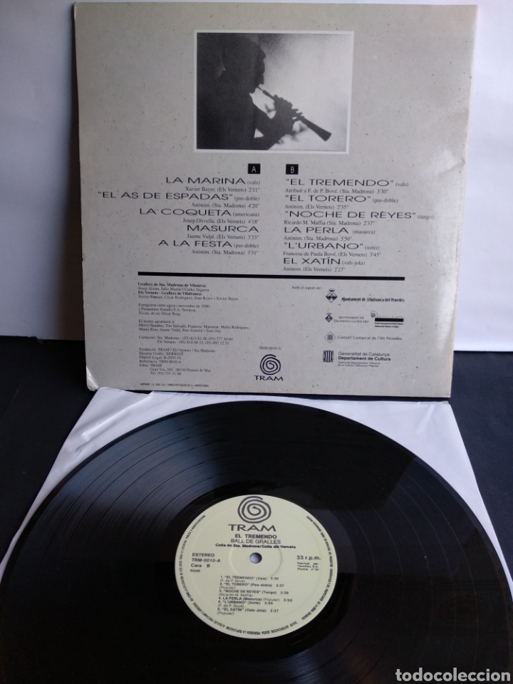 Discos de vinilo: *EL TREMENDO, BALL DE GRALLES, TRAM, 1990 - Foto 3