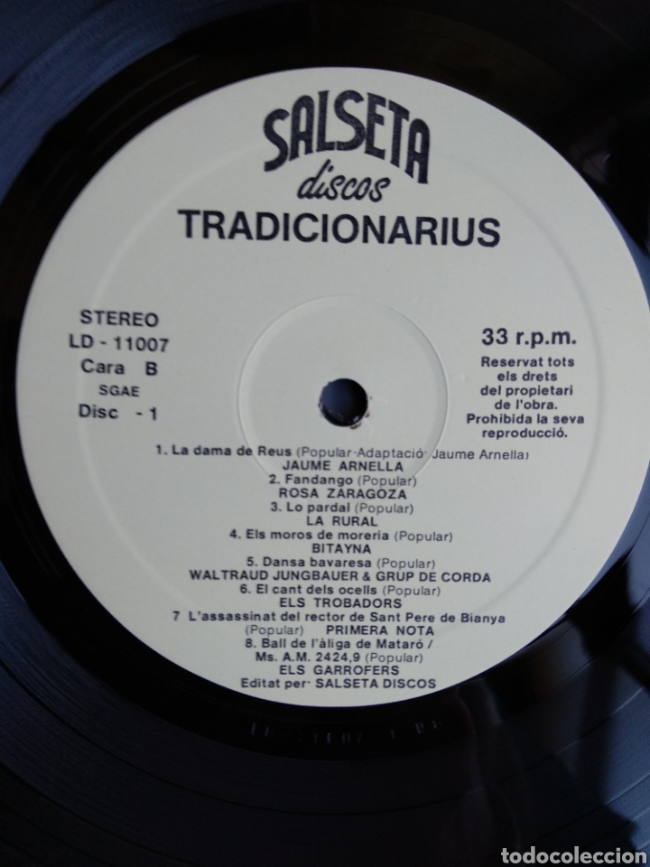 Discos de vinilo: *TRADICIONARIUS, SALSETA DISCOS, 1989 - Foto 5