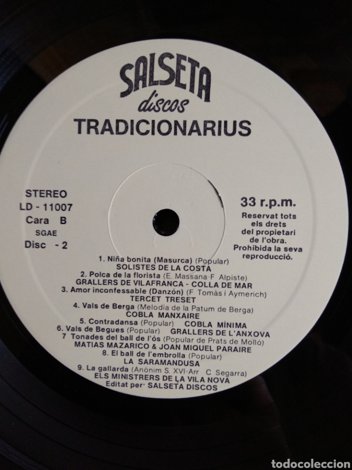 Discos de vinilo: *TRADICIONARIUS, SALSETA DISCOS, 1989 - Foto 7