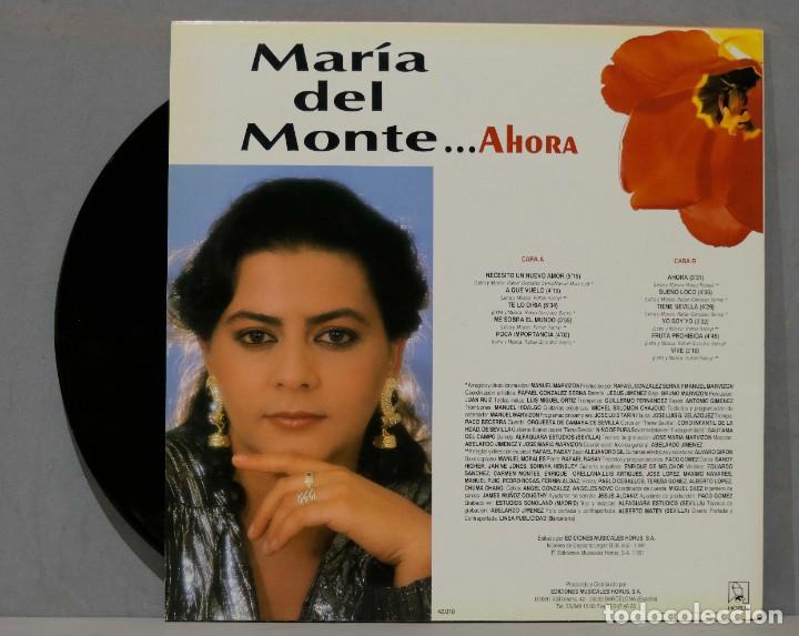 Discos de vinilo: LP. MARIA DEL MONTE. AHORA - Foto 2