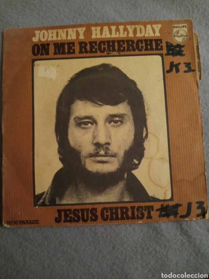 Discos de vinilo: Johnny Hallyday-Jesus Christ..disco vinilo single - Foto 1