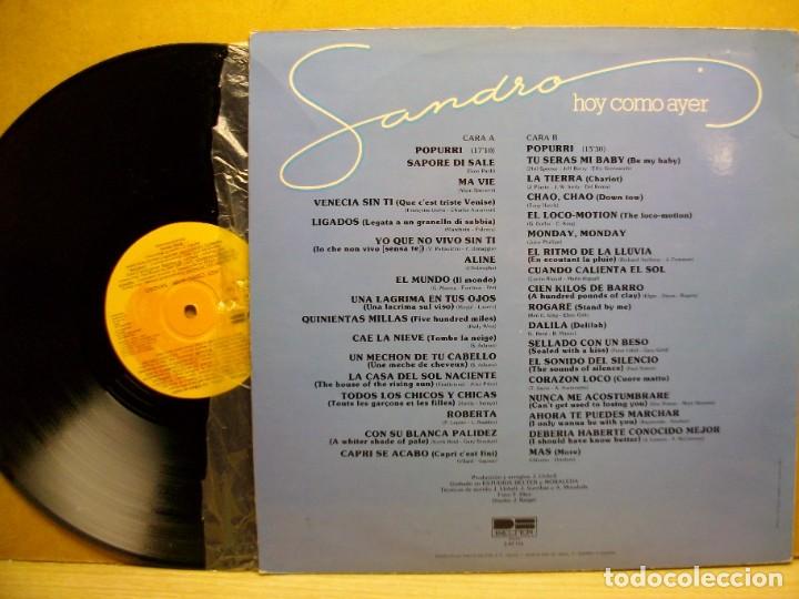 Discos de vinilo: Sandro &ndash; Hoy Como Ayer LP - Foto 2