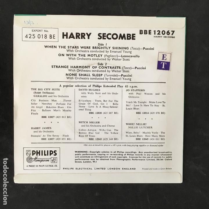 Discos de vinilo: VINILO SINGLE - HARRY SECOMBE - PHILIPS BBE 12067 - Foto 2
