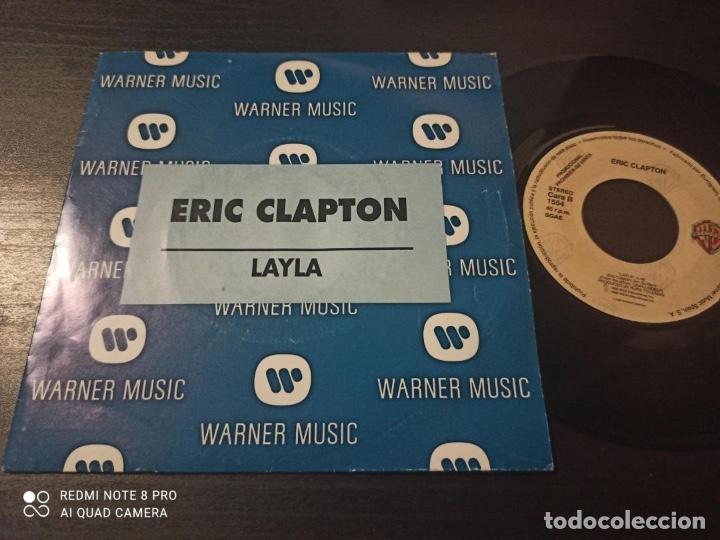 Discos de vinilo: ERIC CLAPTON - LAYLA 7&rdquo; SINGLE PROMOCIONAL WARNER 1992 - Foto 1