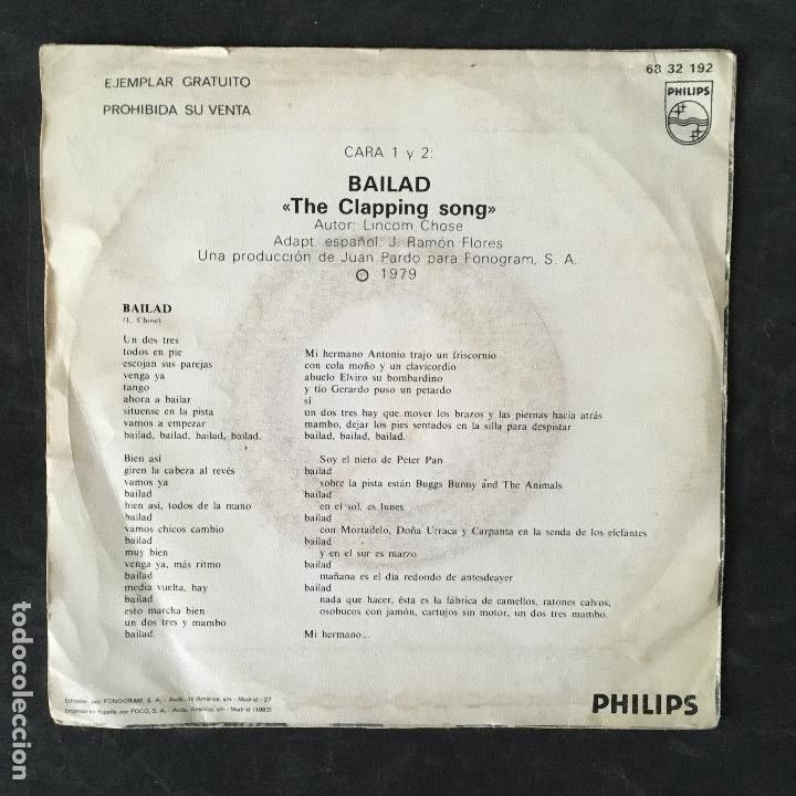 Discos de vinilo: VINILO SINGLE - RED DE SAN LUIS - BAILAD CLAPPING SONG - PHILIPS 1979 - Foto 2