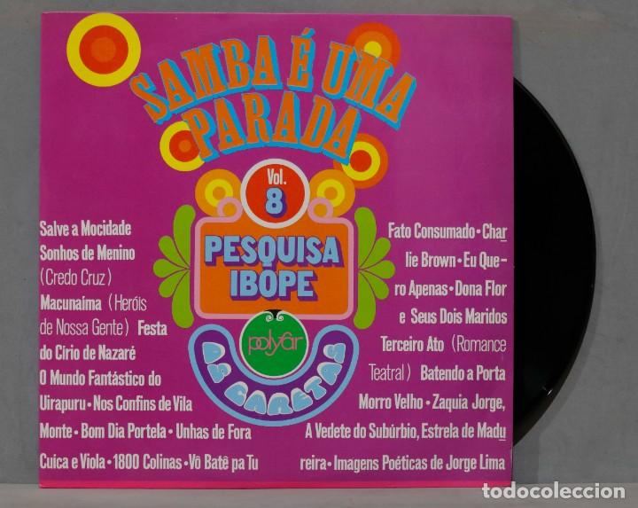 Discos de vinil: LP. SAMBA E UMA PARADA VOL. 8